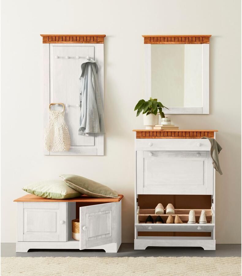 Home affaire Schoenenkast Lisa met 1 lade en 2 kleppen hoogte 105 cm breedte 75 cm - Foto 2