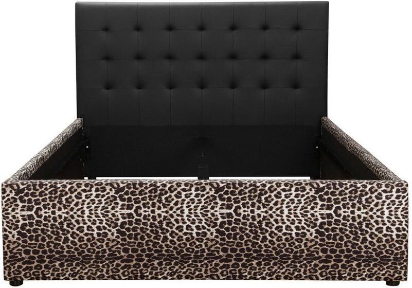 Home affaire Gestoffeerd bed Hamar-Leo OTTO's Choice luipaardbed kunstleer met fluweelstof hoge belastbaarheid! trendy design "luipaard" absolute blikvanger - Foto 5