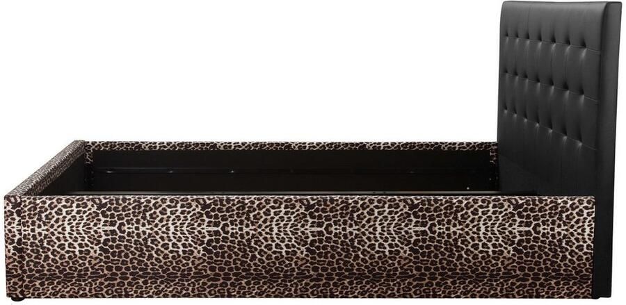 Home affaire Gestoffeerd bed Hamar-Leo OTTO's Choice luipaardbed kunstleer met fluweelstof hoge belastbaarheid! trendy design "luipaard" absolute blikvanger - Foto 6