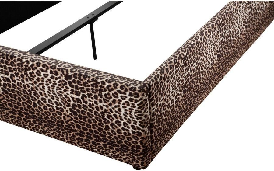 Home affaire Gestoffeerd bed Hamar-Leo OTTO's Choice luipaardbed kunstleer met fluweelstof hoge belastbaarheid! trendy design "luipaard" absolute blikvanger - Foto 4