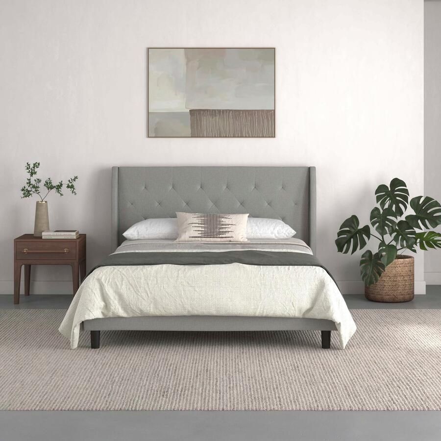 Home affaire Gestoffeerd bed Kempton met ruitencapitonnage zacht verdikt ligoppervlak 140x200 of 180x200 cm (1-delig) - Foto 3