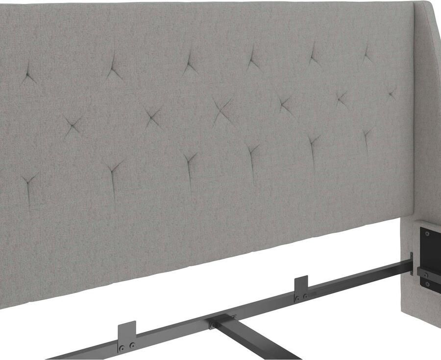 Home affaire Gestoffeerd bed Kempton met ruitencapitonnage zacht verdikt ligoppervlak 140x200 of 180x200 cm (1-delig) - Foto 5
