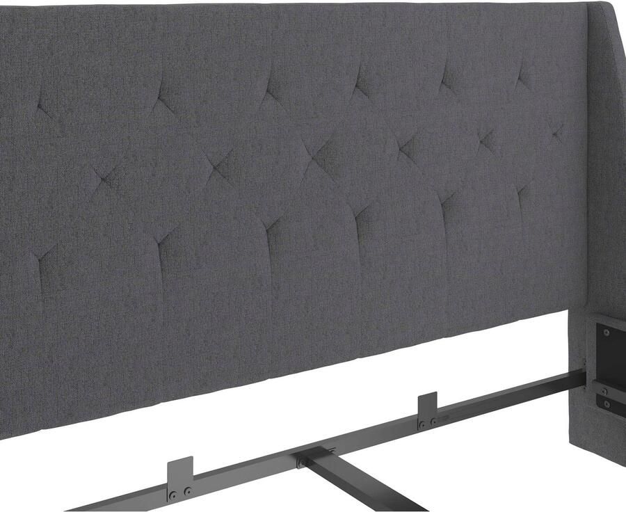Home affaire Gestoffeerd bed Kempton met ruitencapitonnage zacht verdikt ligoppervlak 140x200 of 180x200 cm (1-delig) - Foto 9