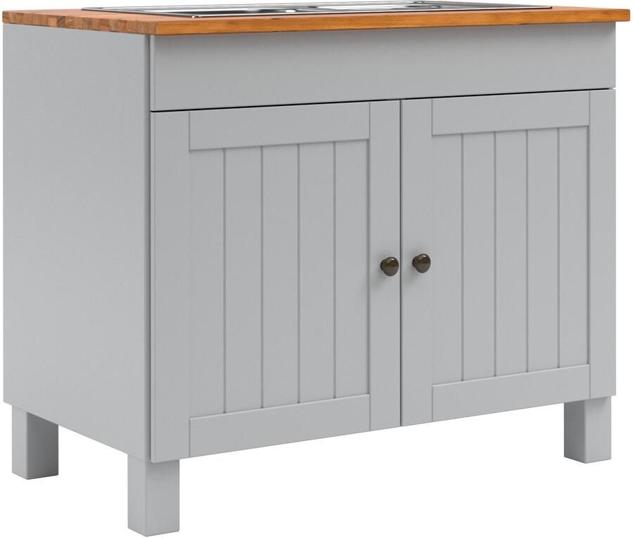 Home affaire Gootsteenkast Alby2 met metalen handgrepen breedte 100 cm - Foto 7