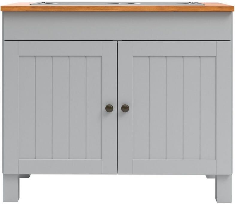 Home affaire Gootsteenkast Alby2 met metalen handgrepen breedte 100 cm - Foto 3