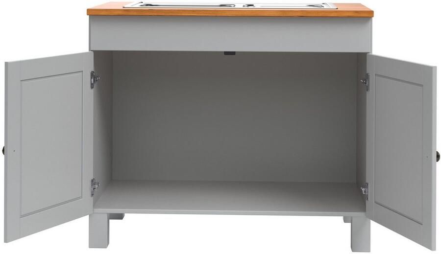 Home affaire Gootsteenkast Alby2 met metalen handgrepen breedte 100 cm - Foto 6