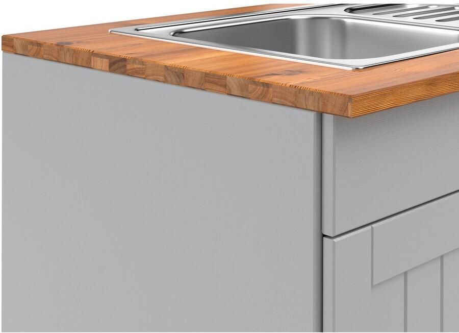 Home affaire Gootsteenkast Alby2 met metalen handgrepen breedte 100 cm