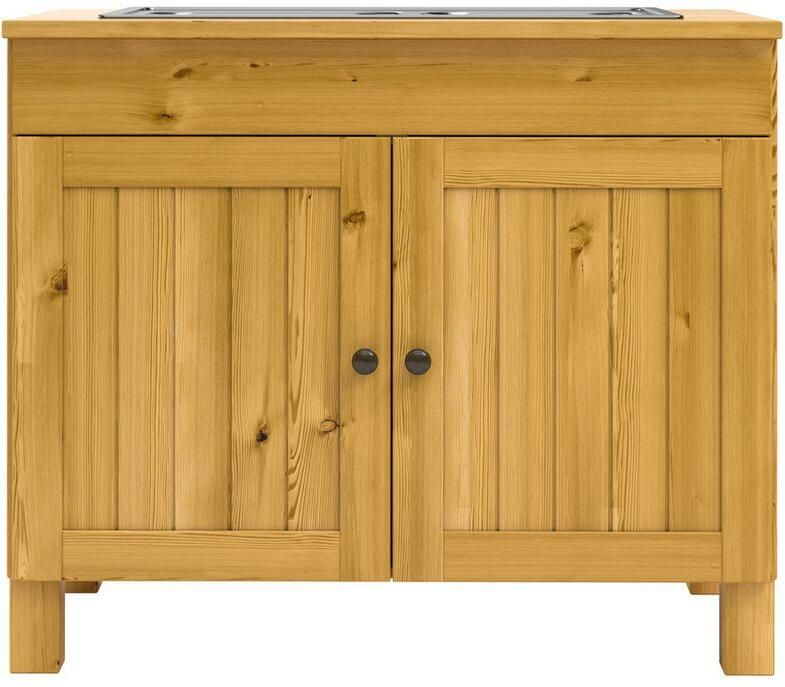 Home affaire Gootsteenkast Alby2 met metalen handgrepen breedte 100 cm - Foto 3