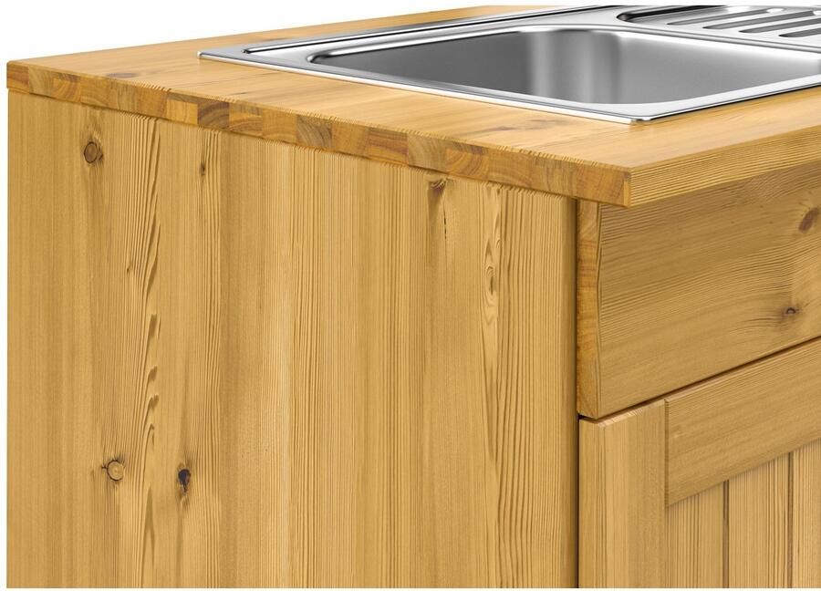 Home affaire Gootsteenkast Alby2 met metalen handgrepen breedte 100 cm