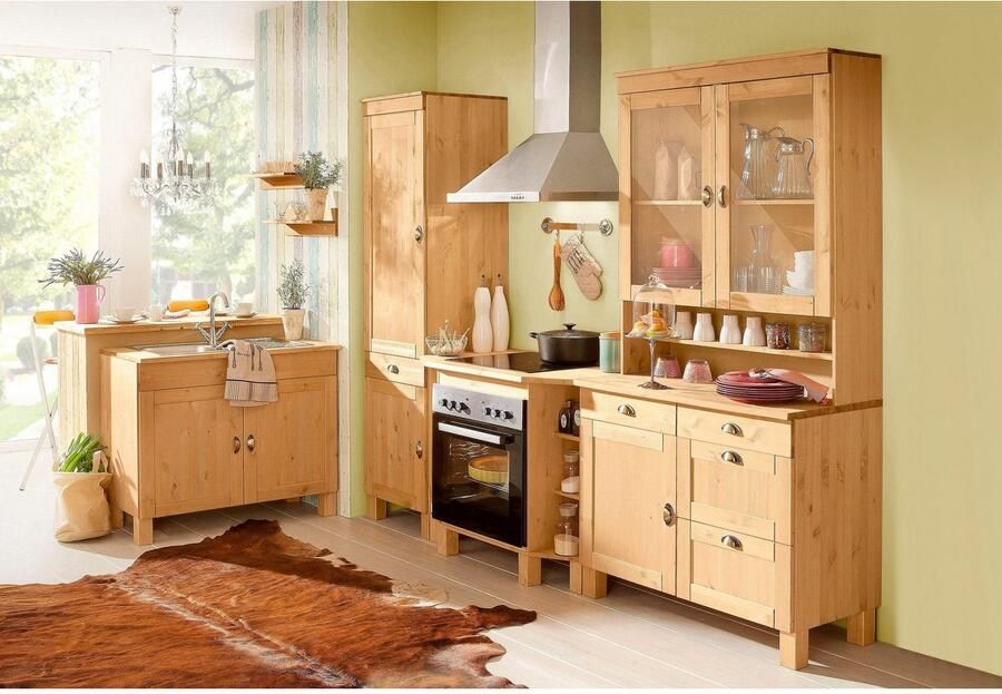 Home affaire Ombouwkast voor oven Oslo 100 cm breed in 2 diepten massief grenen met 23 mm werkblad