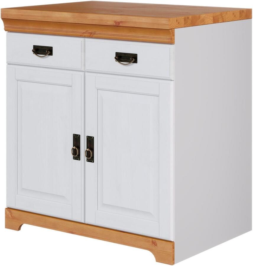 Home affaire Gootsteenkast Rügen Breedte 80 cm massief grenen met 2 deuren - Foto 2