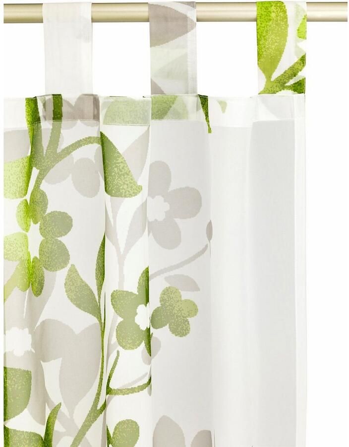 Home affaire Gordijn Ina set van 2 aan een kant gebloemd voile bloemen (2 stuks) - Foto 3
