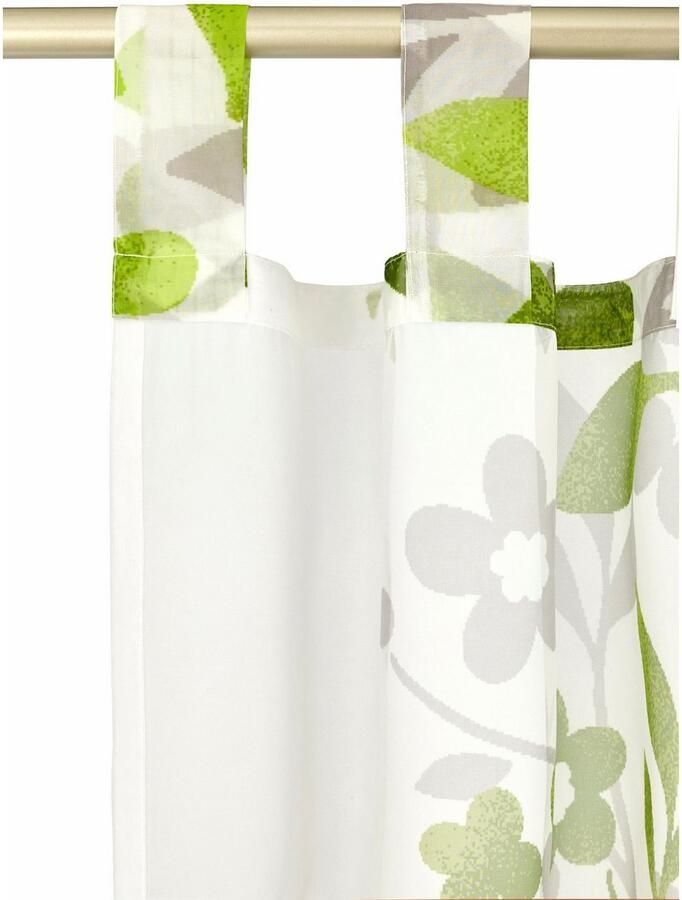 Home affaire Gordijn Ina set van 2 aan een kant gebloemd voile bloemen (2 stuks) - Foto 4