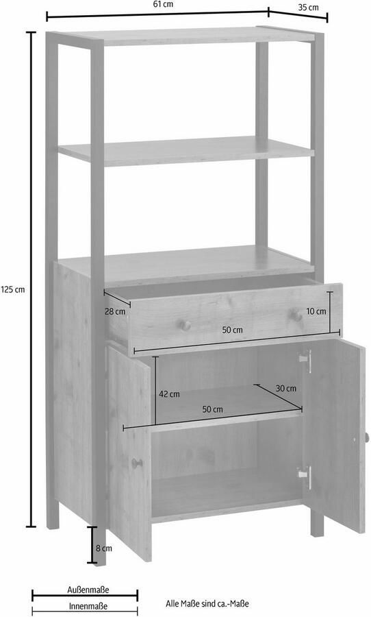 Home affaire Halfhoge kast Chris - Foto 4