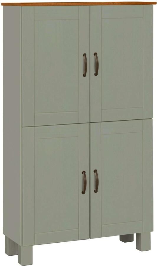 Home affaire Halfhoge kast Rodby Massief FSC -gecertificeerd hout breedte 75 cm hoogte 130 cm - Foto 4