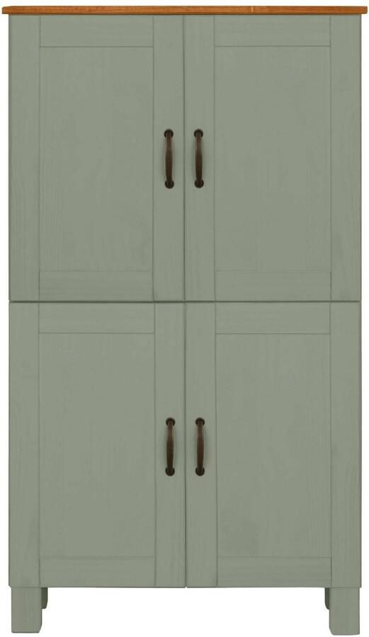 Home affaire Halfhoge kast Rodby Massief FSC -gecertificeerd hout breedte 75 cm hoogte 130 cm - Foto 3