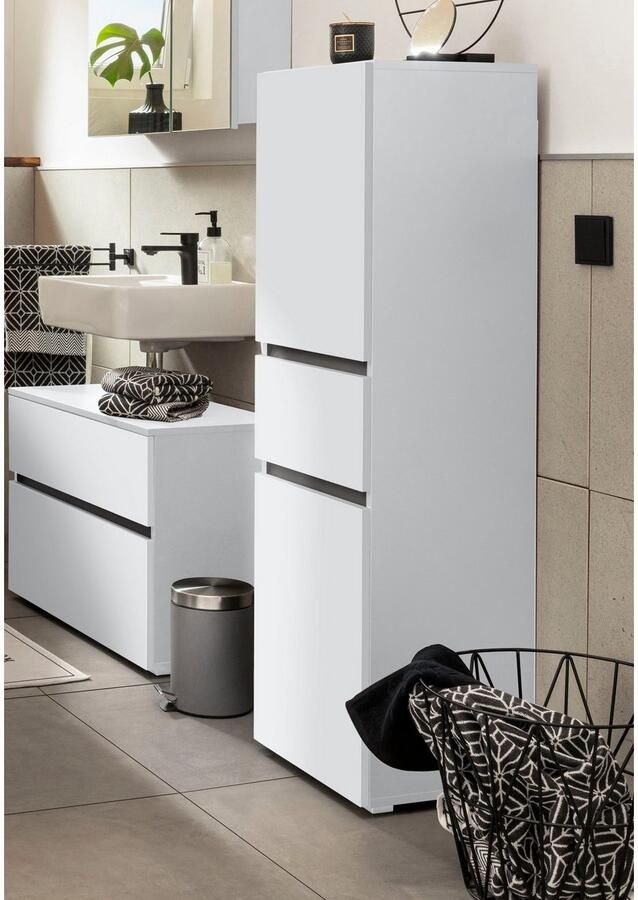 Home affaire Halfhoge kast Wisla Hoogte 130 cm met deuren & lade - Foto 3