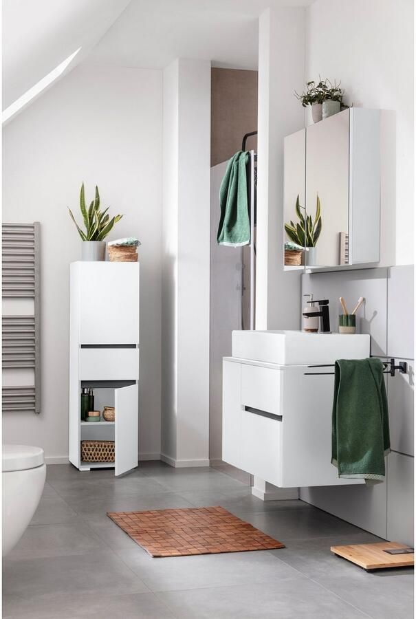 Home affaire Halfhoge kast Wisla Hoogte 130 cm met deuren & lade - Foto 4