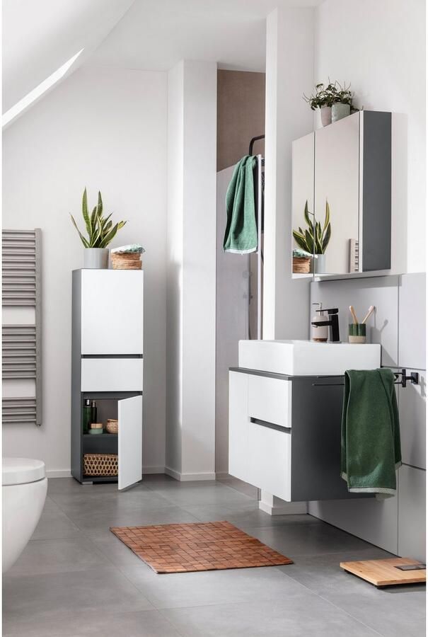 Home affaire Halfhoge kast Wisla Hoogte 130 cm met deuren & lade - Foto 4