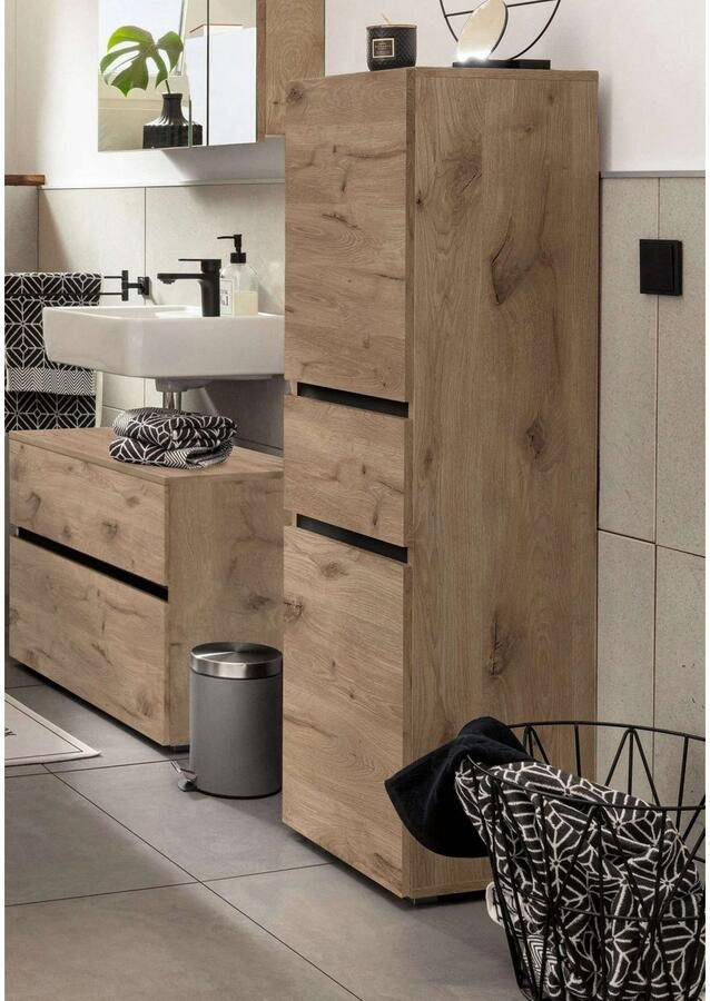 Home affaire Halfhoge kast Wisla Hoogte 130 cm met deuren & lade - Foto 2