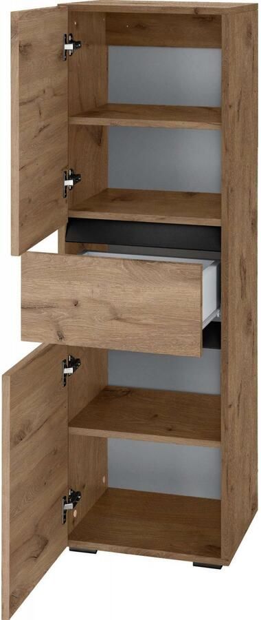 Home affaire Halfhoge kast Wisla Hoogte 130 cm met deuren & lade - Foto 4