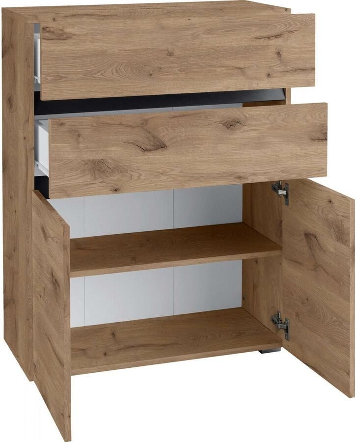 Home affaire Halfhoge kast Wisla Hoogte 98 cm met deuren en lades - Foto 2