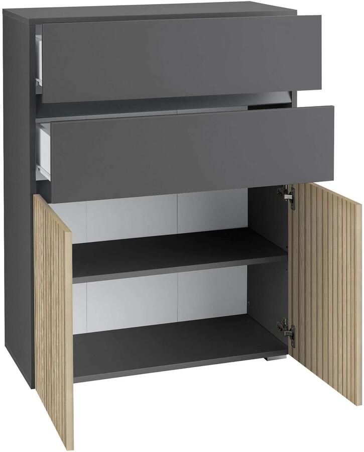 Home affaire Halfhoge kast Wisla Hoogte 98 cm met deuren en lades - Foto 3