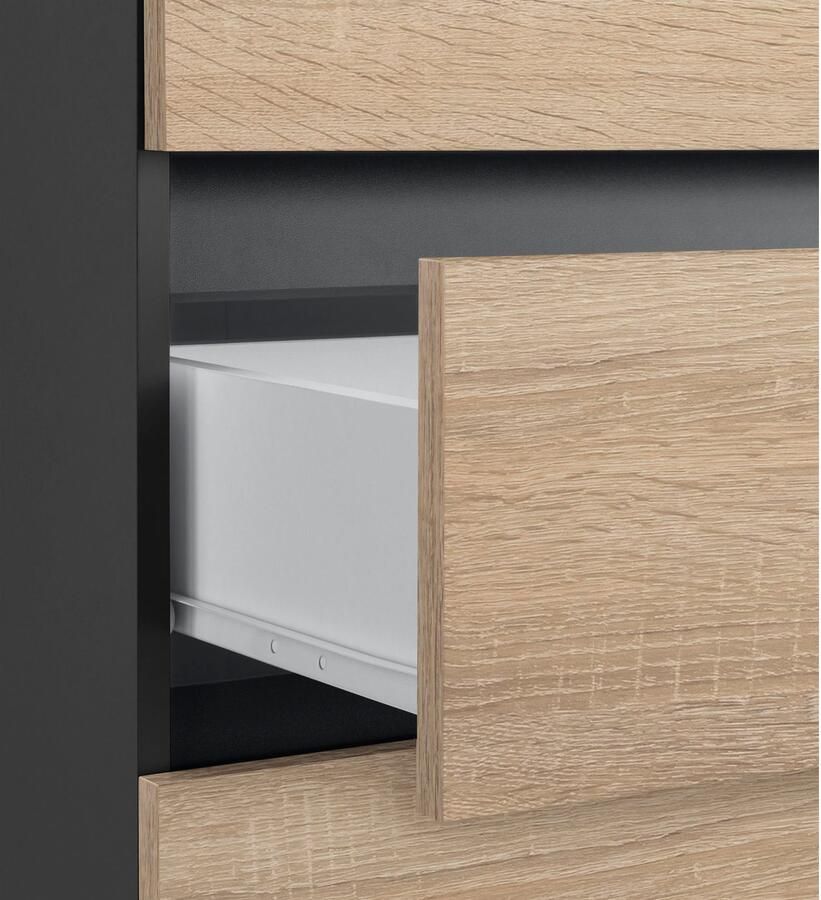 Home affaire Halfhoge kast Wisla Hoogte 98 cm met deuren en lades