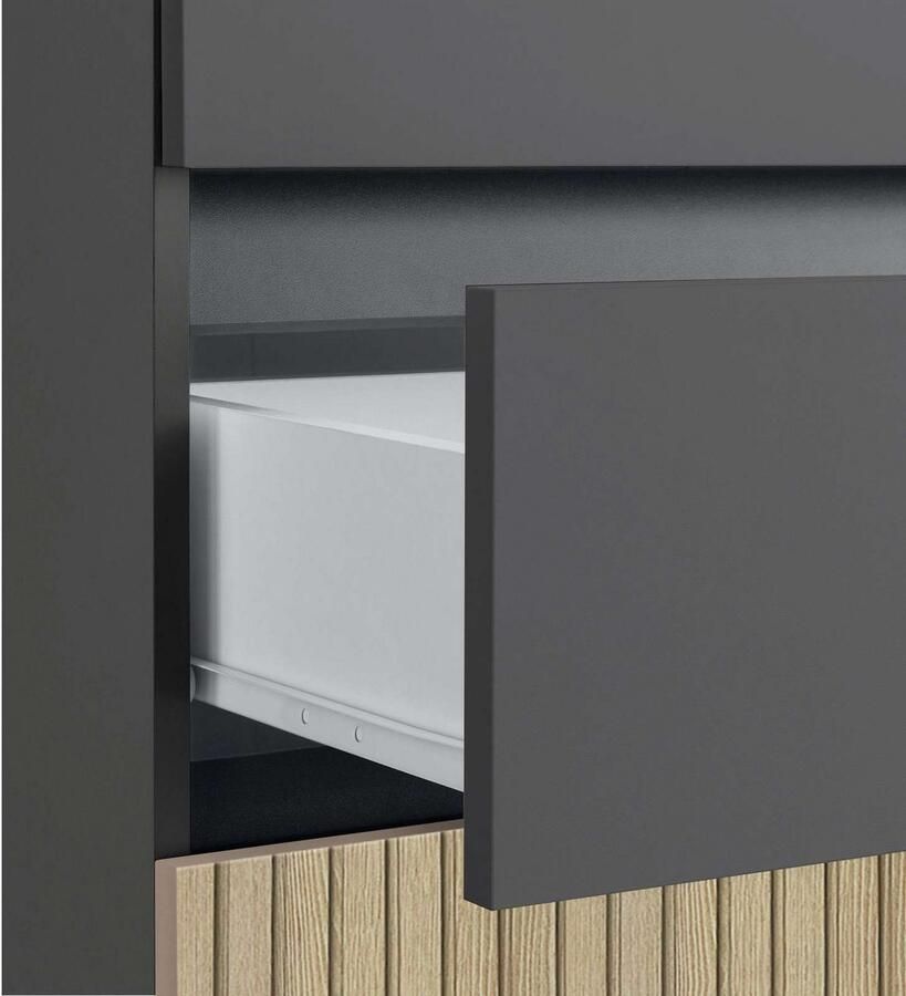 Home affaire Halfhoge kast Wisla Hoogte 98 cm met deuren en lades