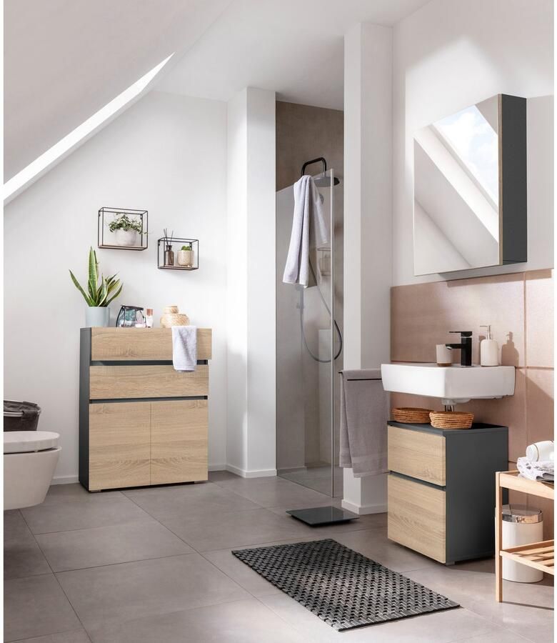 Home affaire Halfhoge kast Wisla Hoogte 98 cm met deuren en lades - Foto 2