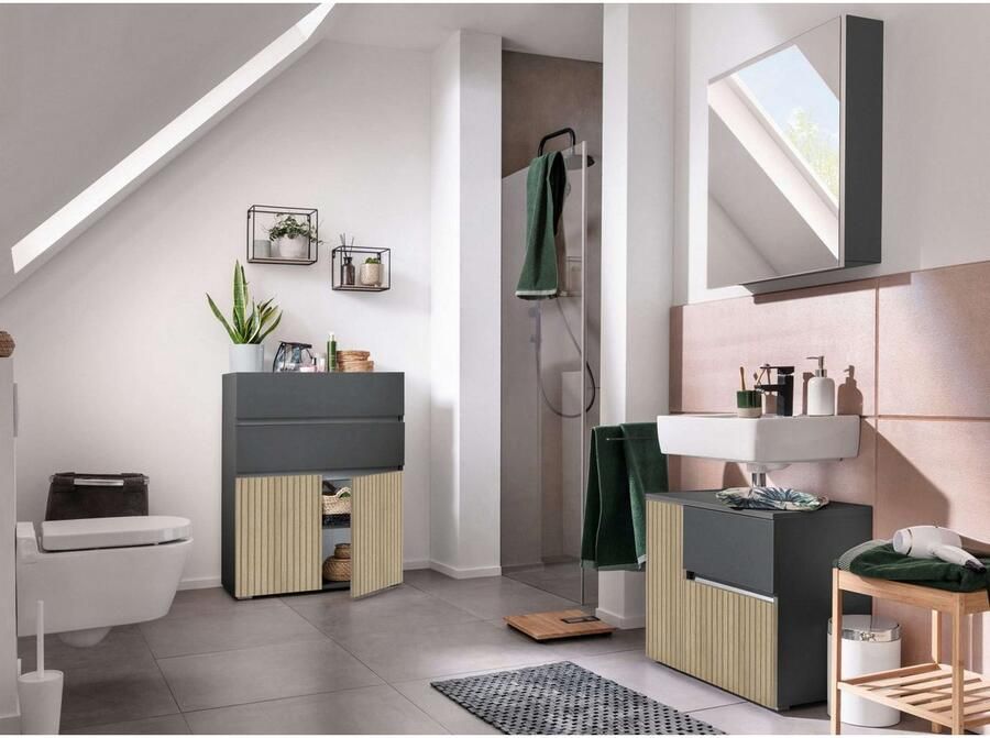 Home affaire Halfhoge kast Wisla Hoogte 98 cm met deuren en lades - Foto 5