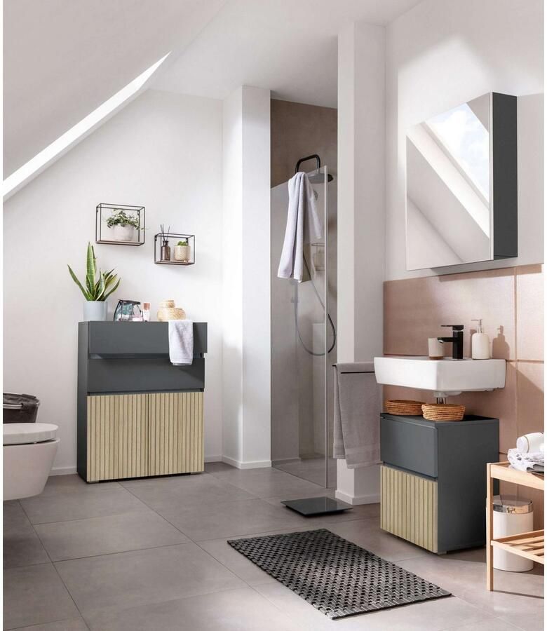 Home affaire Halfhoge kast Wisla Hoogte 98 cm met deuren en lades - Foto 2