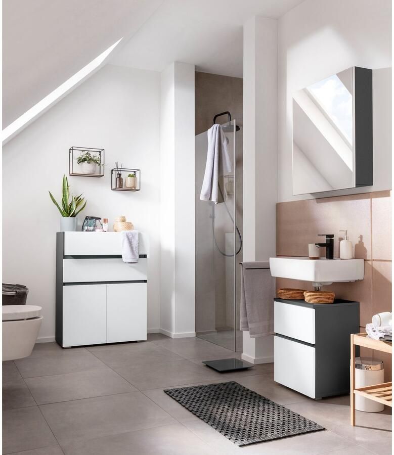 Home affaire Halfhoge kast Wisla Hoogte 98 cm met deuren en lades - Foto 2