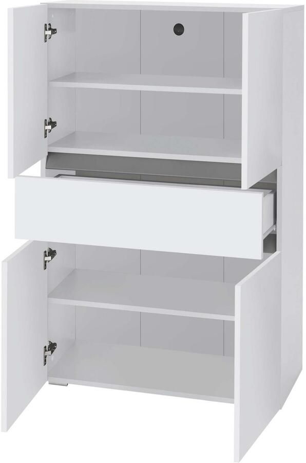 Home affaire Halfhoge kast Wisla met 4 deuren & 1 lade breedte 76 cm hoogte 130 cm - Foto 3