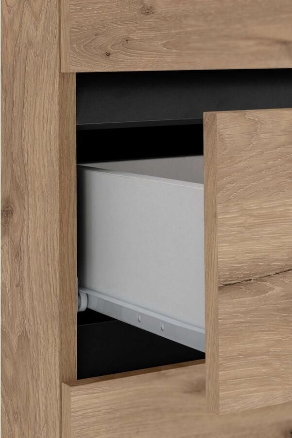 Home affaire Halfhoge kast Wisla met 4 deuren & 1 lade breedte 76 cm hoogte 130 cm - Foto 2