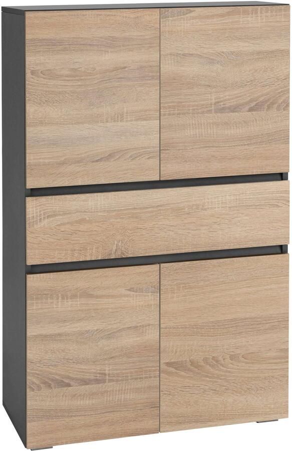 Home affaire Halfhoge kast Wisla met 4 deuren & 1 lade breedte 76 cm hoogte 130 cm - Foto 6