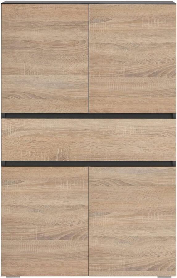 Home affaire Halfhoge kast Wisla met 4 deuren & 1 lade breedte 76 cm hoogte 130 cm - Foto 4