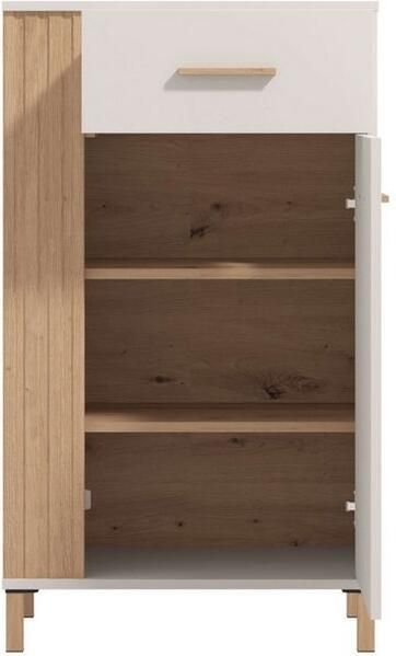 Home affaire Schoenenkast Belfort schoenenkast schoenenrek hoogte 103 cm twee inlegplanken 4 vakken met lade in kasjmierkleur - Foto 4