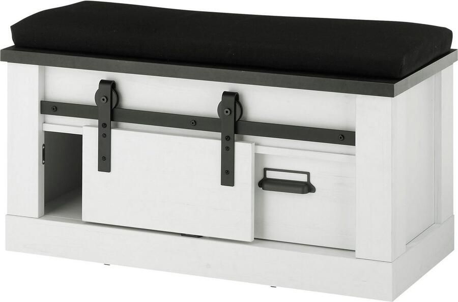 Home affaire Halmeubelset Sherwood met schuurdeurbeslag apothekersgrepen van metaal breedte ca. 164 cm (3 stuks) - Foto 7