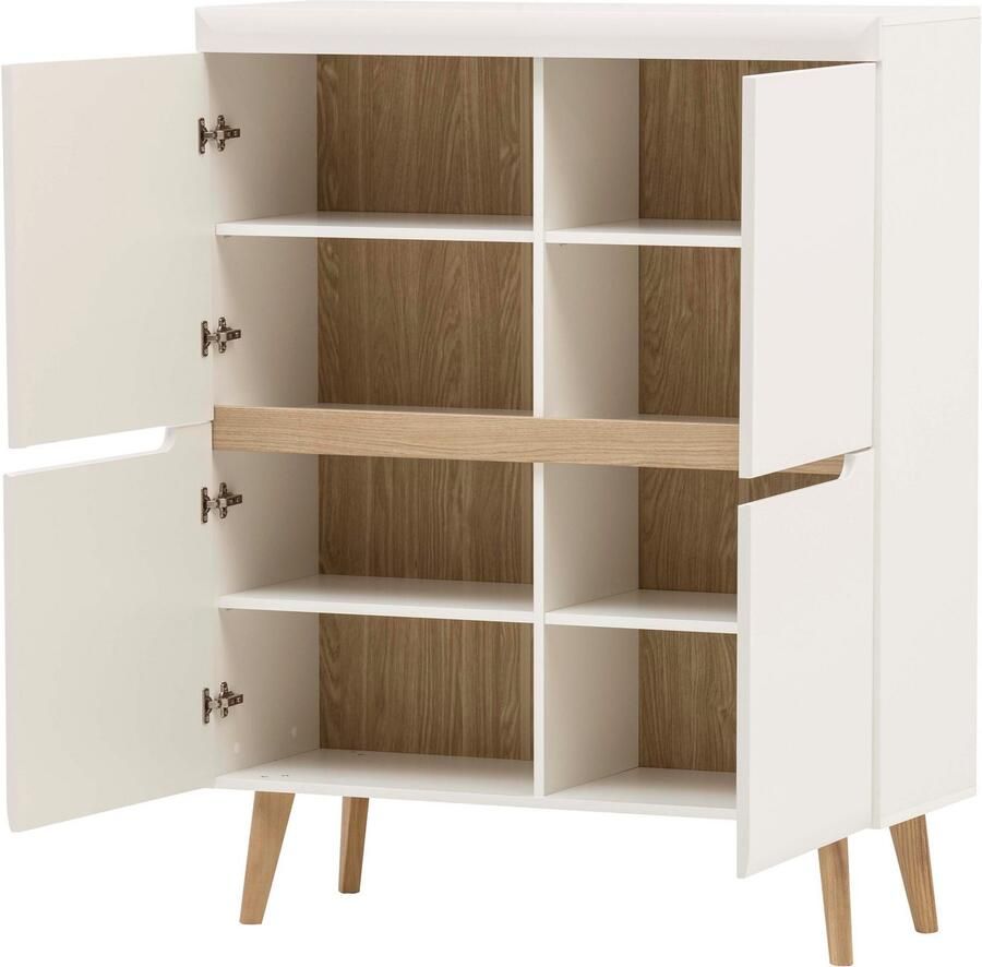 Home affaire Halmeubelset Torge kapstok met opbergruimte garderobekast in Scandic design (set 2-delig)