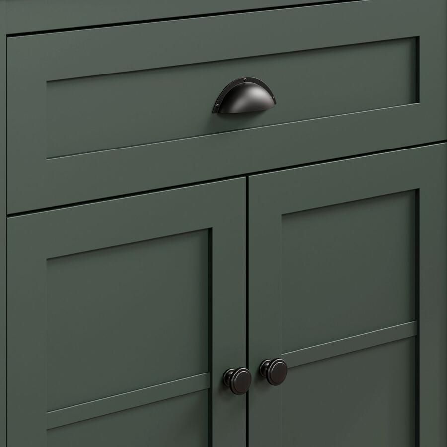 Home affaire Halmeubelset Vienna Set bestaande uit: kast commode schoenenbank spiegel en paneel (5 stuks)