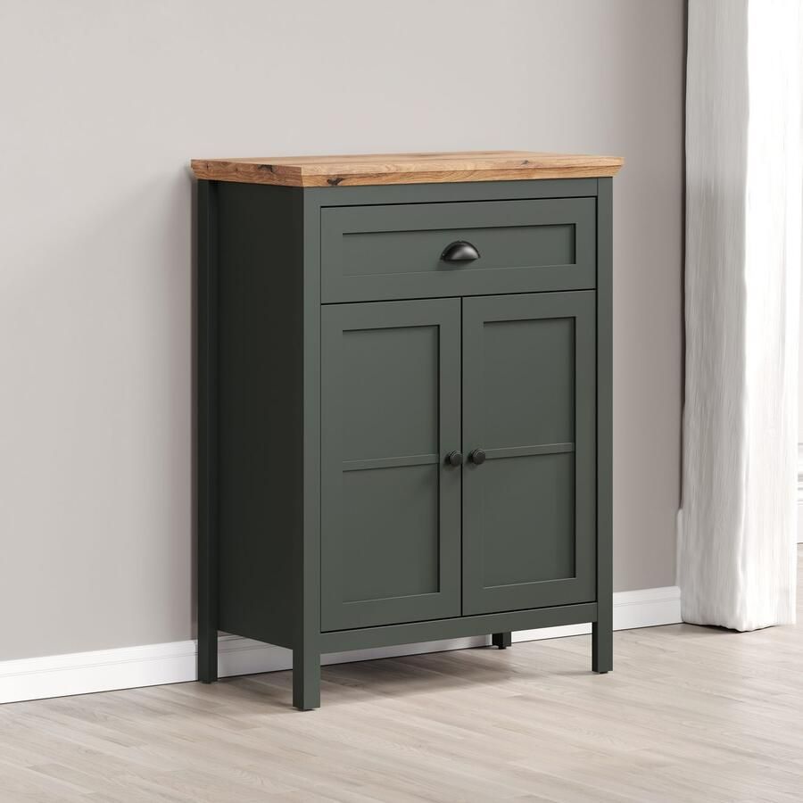 Home affaire Halmeubelset Vienna Set bestaande uit: kast commode schoenenbank spiegel en paneel (5 stuks) - Foto 3