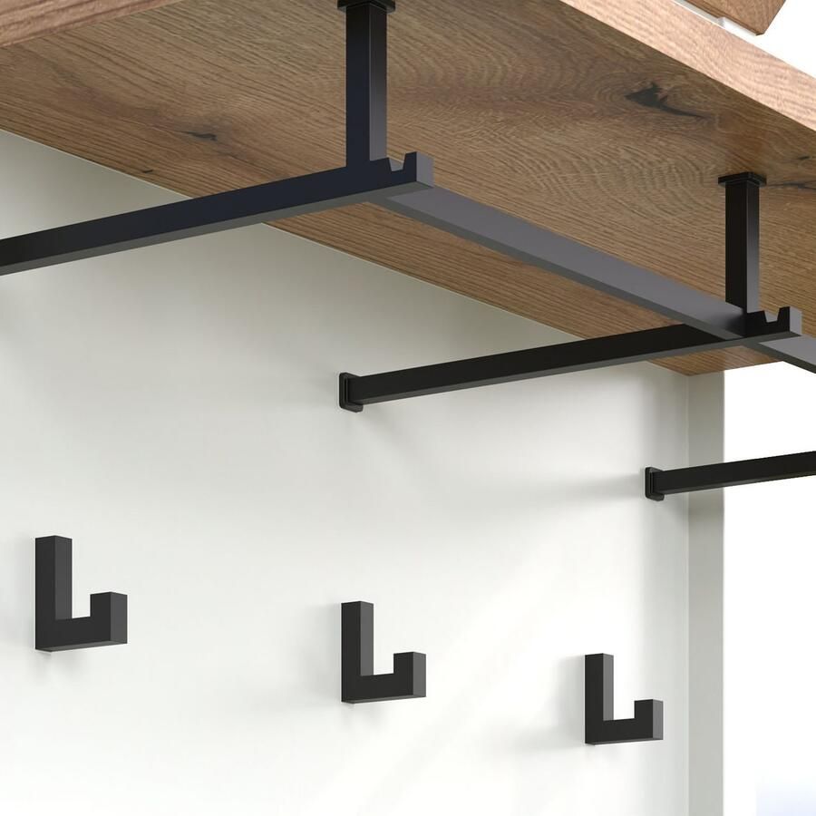 Home affaire Halmeubelset Vienna Set bestaande uit: kast commode schoenenbank spiegel en paneel (5 stuks) - Foto 2