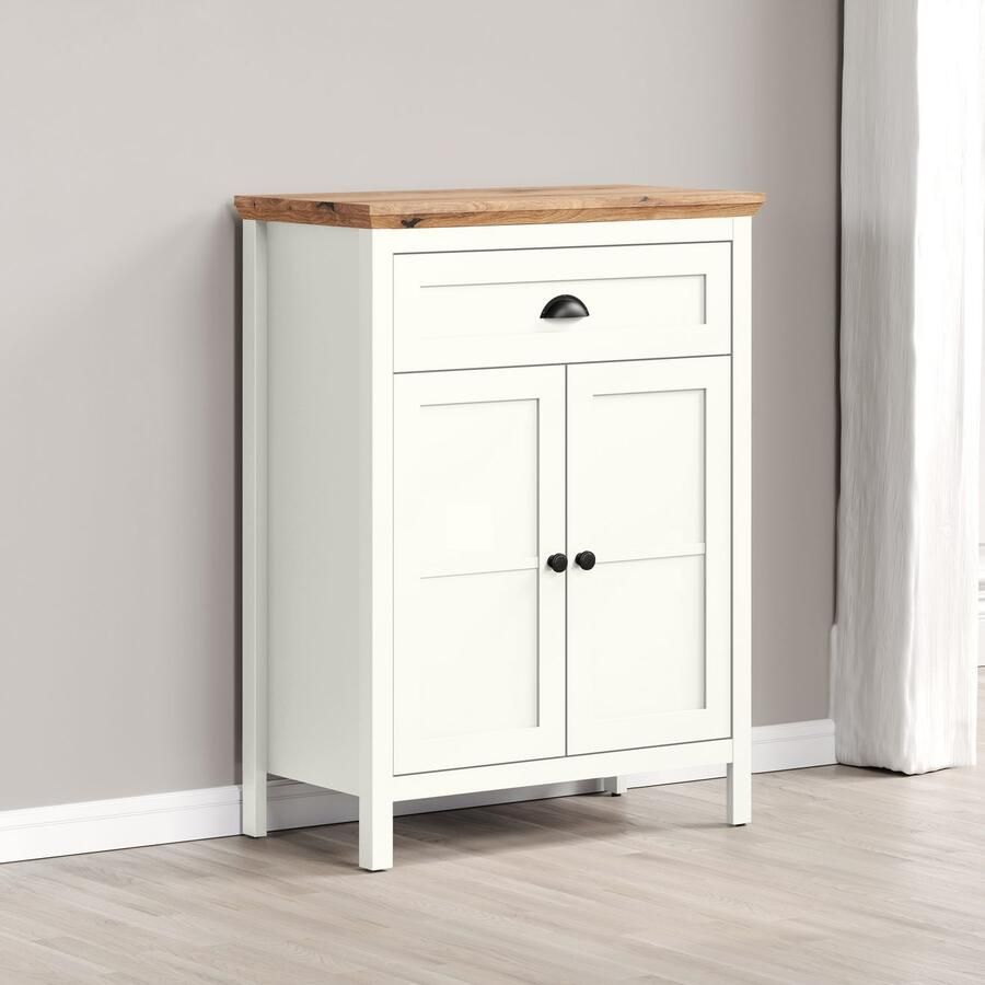 Home affaire Halmeubelset Vienna Set bestaande uit: kast commode schoenenbank spiegel en paneel (5 stuks) - Foto 3