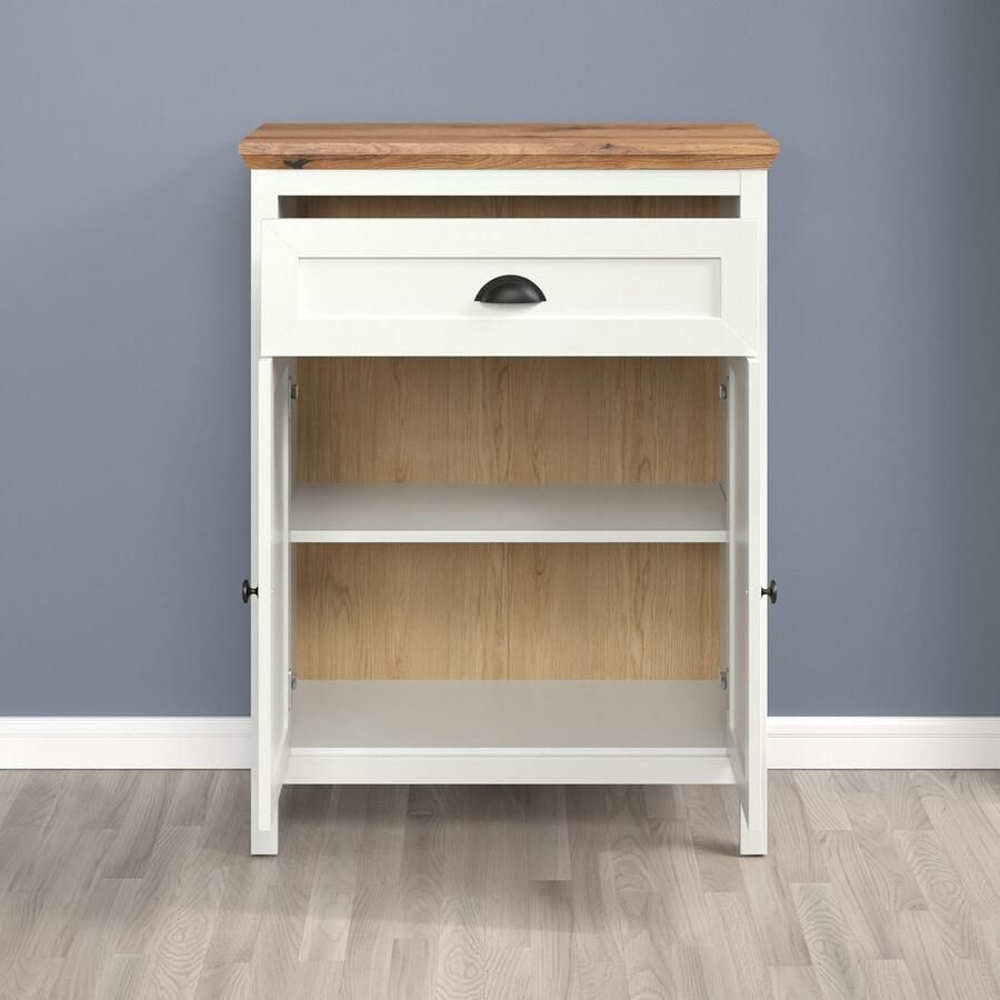 Home affaire Halmeubelset Vienna Set bestaande uit: kast commode schoenenbank spiegel en paneel (5 stuks) - Foto 6