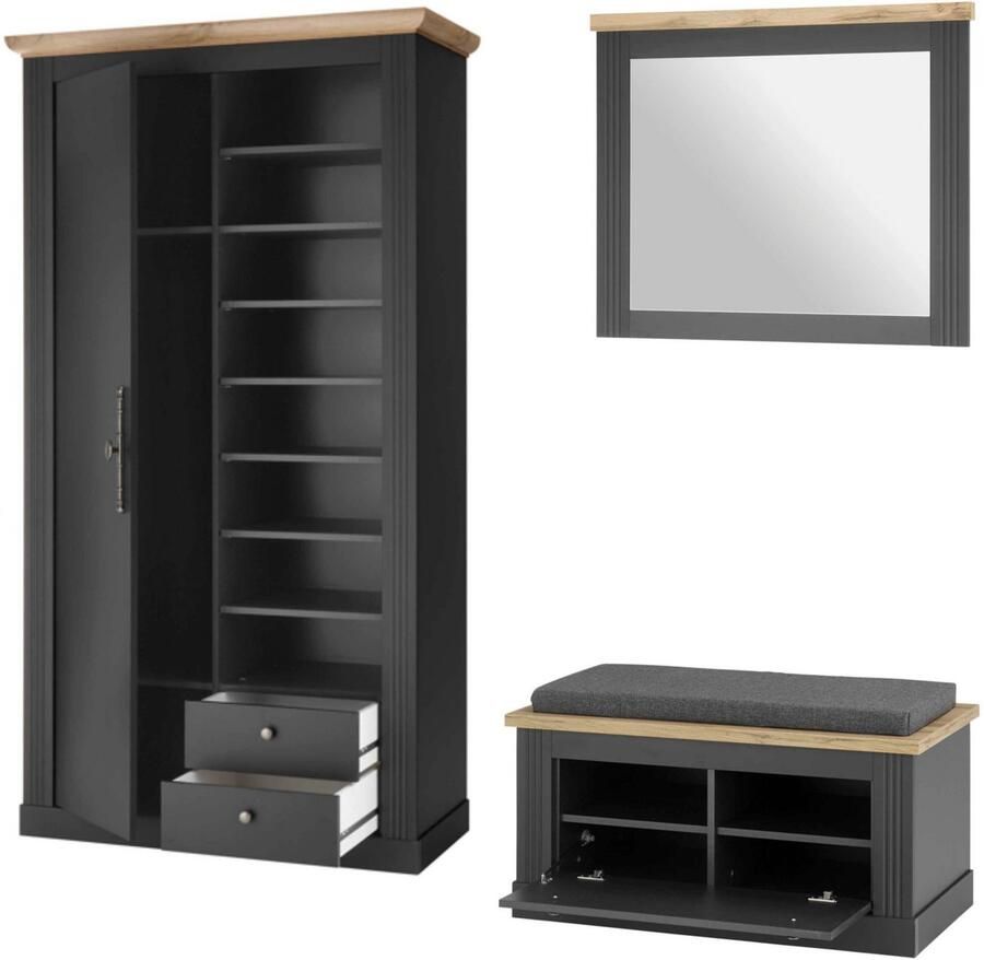 Home affaire Halmeubelset Westminster in romantische landelijke stijl (3-delig) - Foto 2