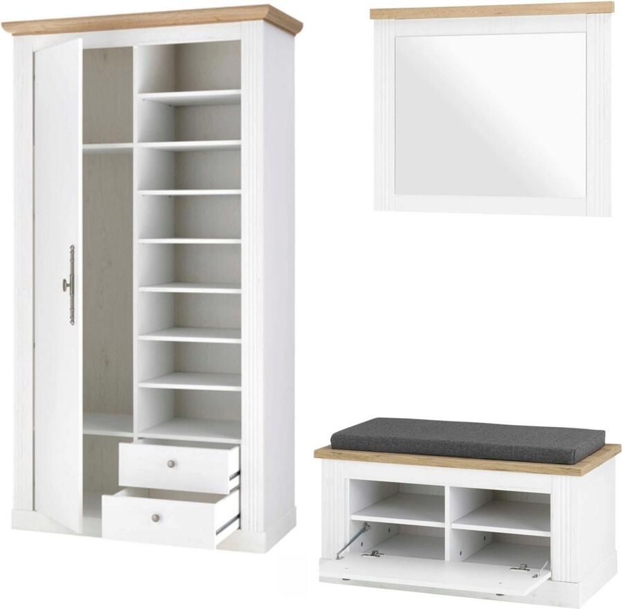 Home affaire Halmeubelset Westminster in romantische landelijke stijl (3-delig) - Foto 2