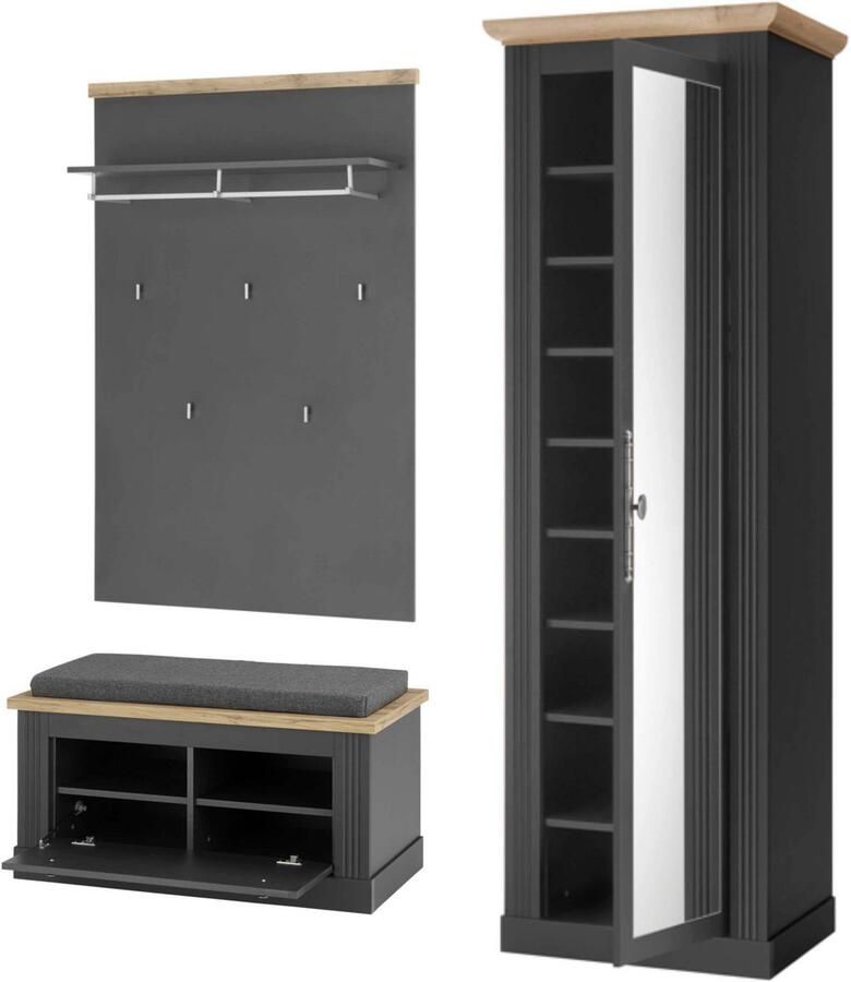 Home affaire Halmeubelset Westminster in romantische landelijke stijl (3-delig) - Foto 2