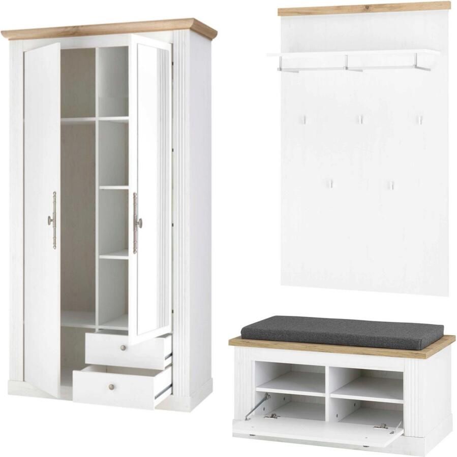 Home affaire Halmeubelset Westminster in romantische landelijke stijl (3-delig) - Foto 2