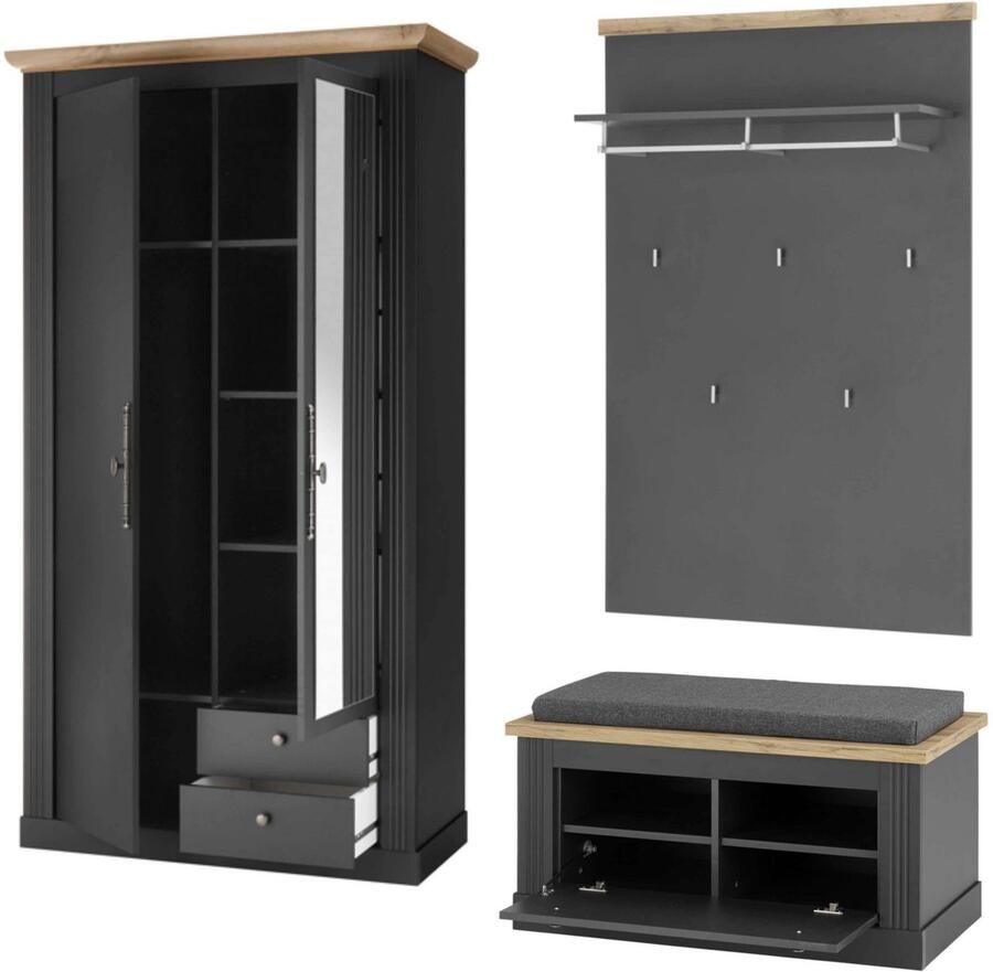 Home affaire Halmeubelset Westminster in romantische landelijke stijl (3-delig) - Foto 2